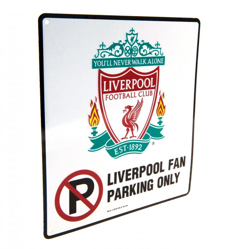 Authentic Liverpool Football Club No Parking Metal Wall Sign for Display