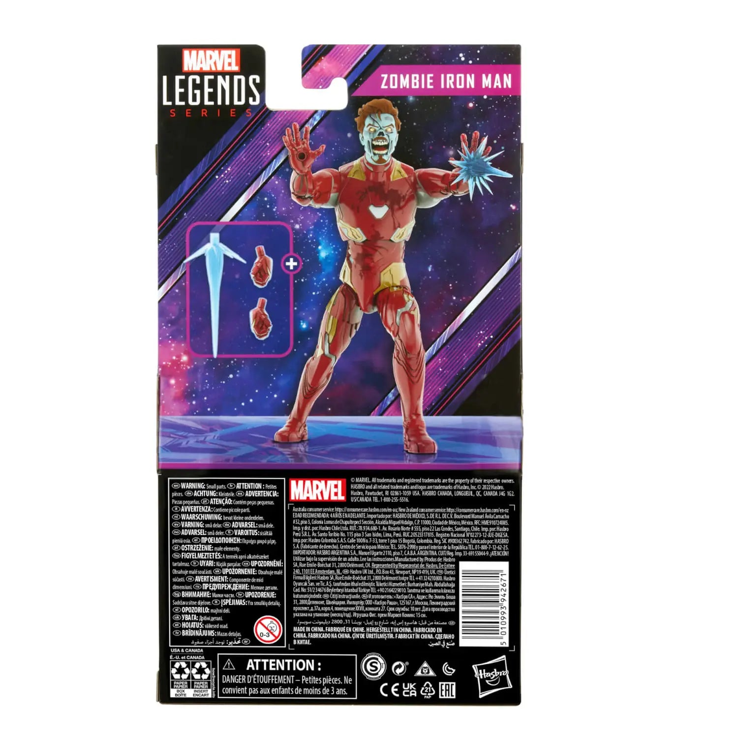 Hasbro Collectible 6-Inch Action Figure of Marvel Legends Series Zombie Iron Man from Disney Plus (Khonshu Build-a-Figure Piece Included)