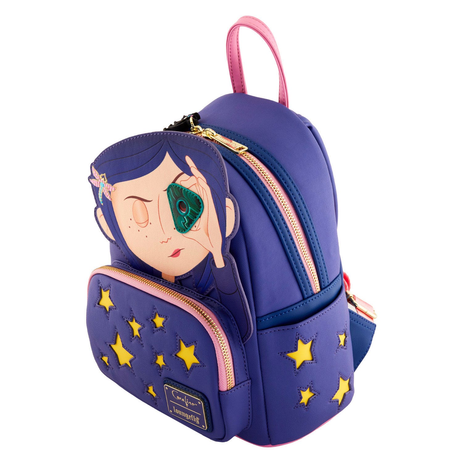 Loungefly Laika Coraline Stars Themed Cosplay Mini Backpack for Fashionable Outings