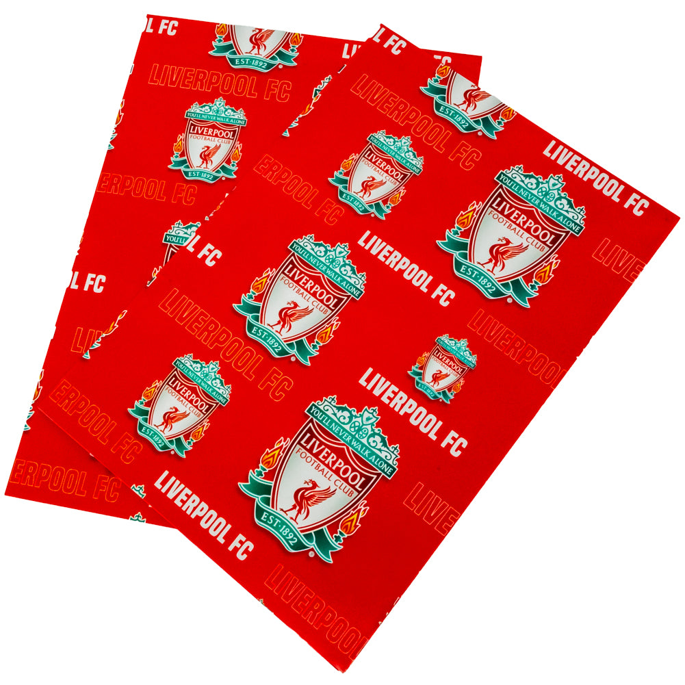Liverpool Football Club Decorative Text Gift Wrapping Paper