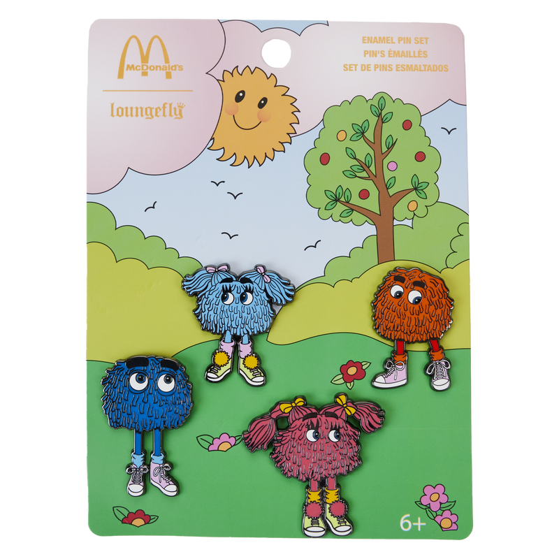 Loungefly McDonald's Vintage French Fry Kids Themed Four - Piece Enamel Pin Collection for Children