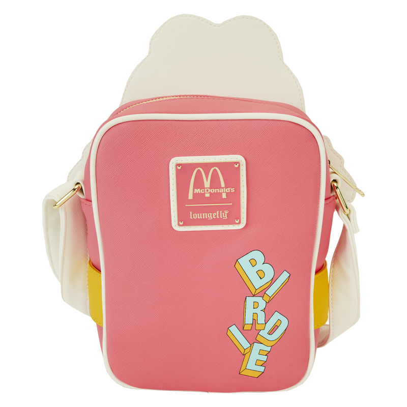 Loungefly Crossbody Crossbuddies Bag Featuring McDonald's Birdie the Early Bird along with a Fry Kids Coin Purse