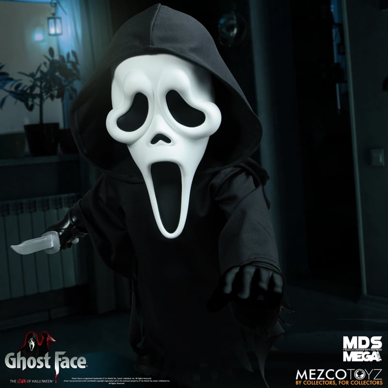 Mega Scale 15-inch Ghost Face Figure from Mezco Designer Series