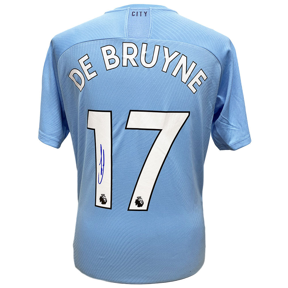 Authentic Kevin De Bruyne Signed 2019 - 2020 Manchester City FC Replica Shirt