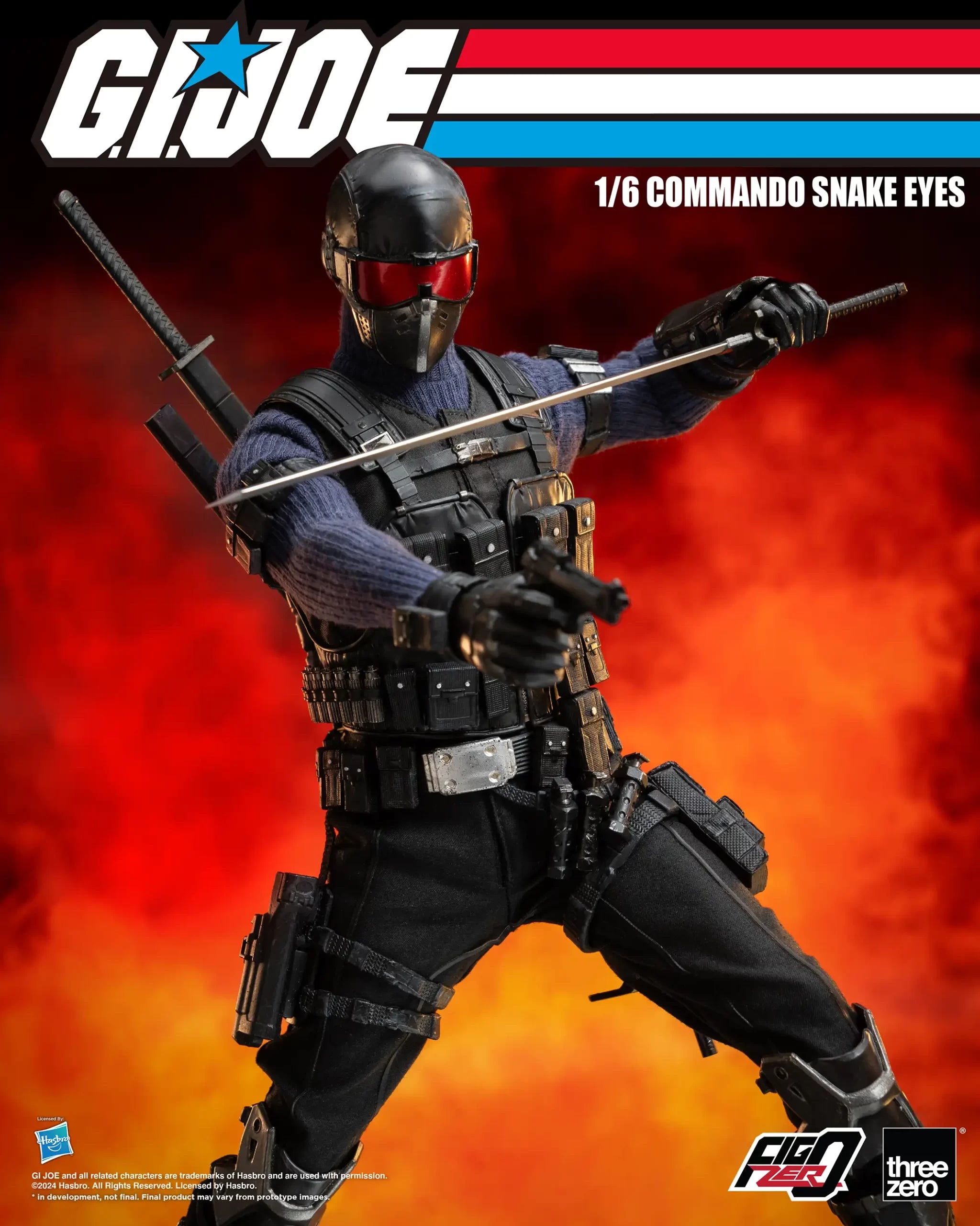Threezero's FigZero 1/6 Scale G.I. Joe Commando Snake Eyes Collectible Figure