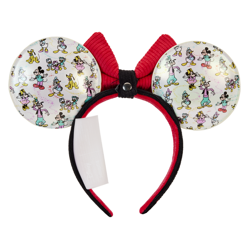 Loungefly Disney100 Iridescent Mini Backpack with Mickey & Friends Print and Ear Headband