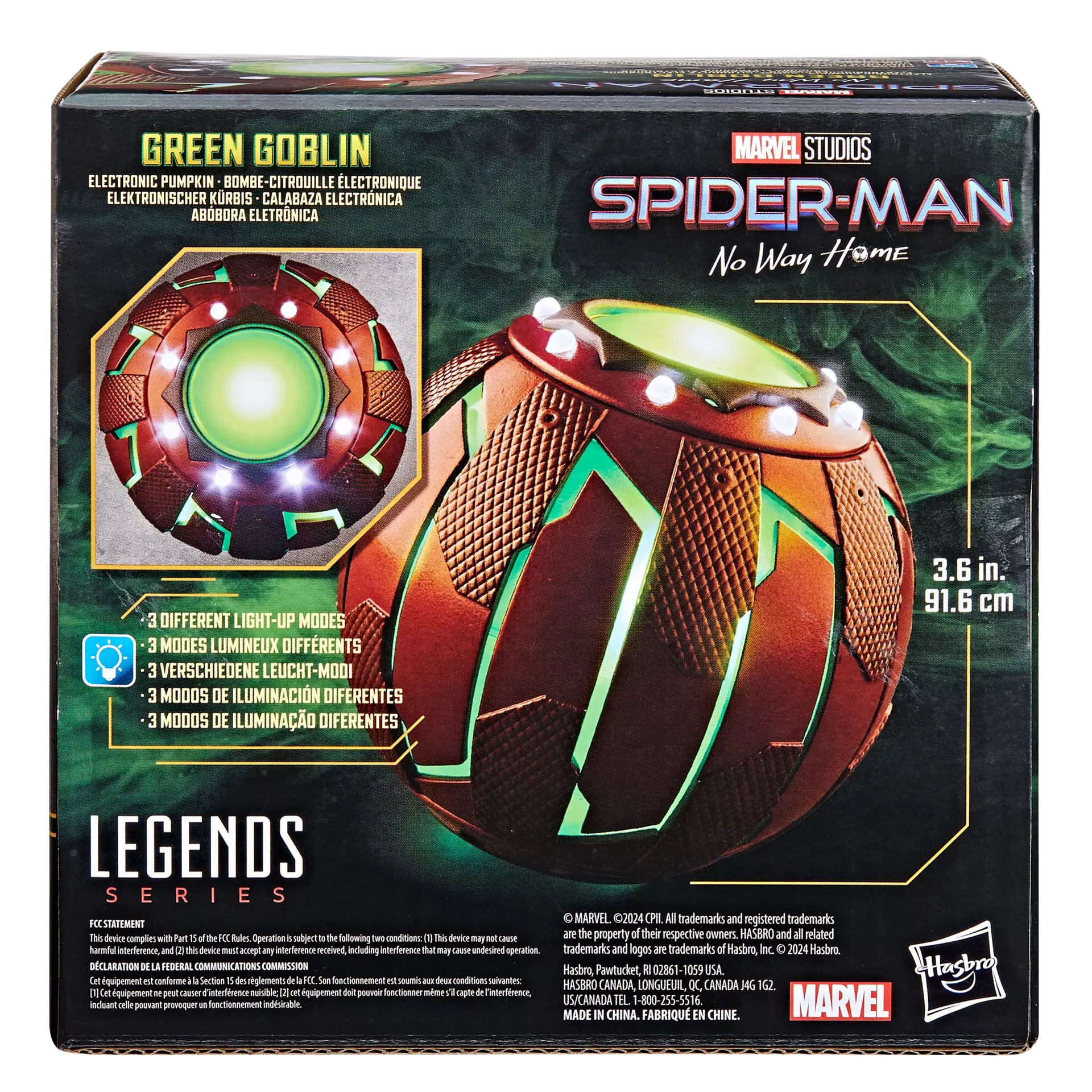 Marvel Legends Collection Green Goblin Cosplay Helmet and Electronic Pumpkin Prop Bundle