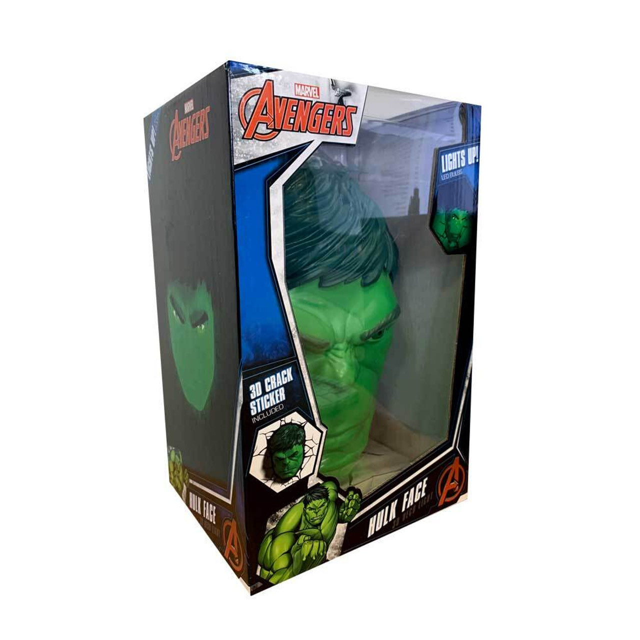 Marvel 3D Decorative Wall Light Featuring The Hulk's Face