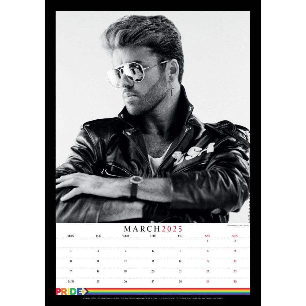 George Michael Themed A3 Wall Calendar for the Year 2025