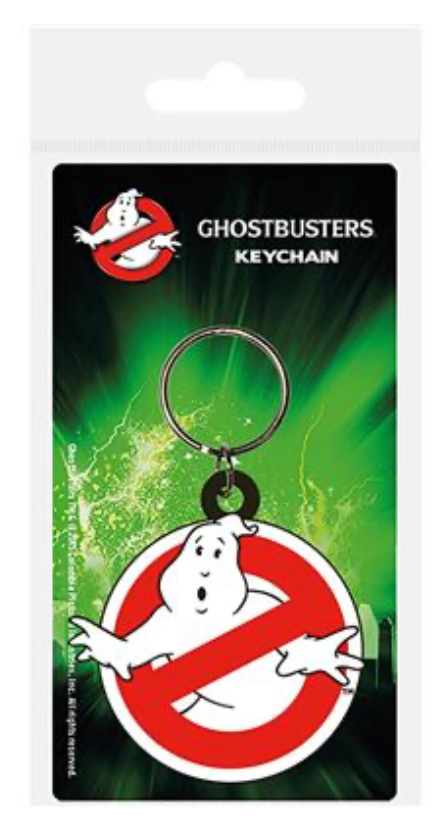 Durable PVC Ghostbusters Logo Keychain for Key, Bag, and Belt Decoration