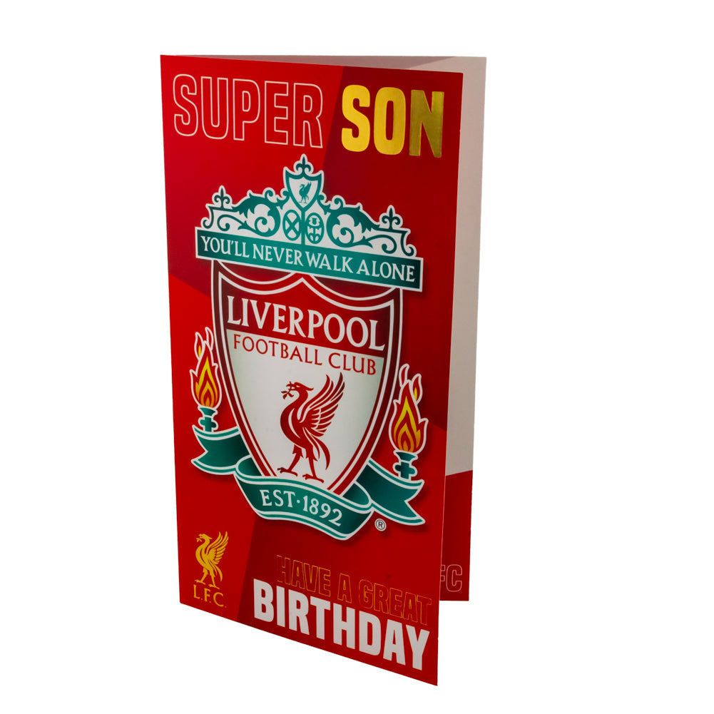 Super Son Liverpool Football Club Birthday Card for a Special Celebration