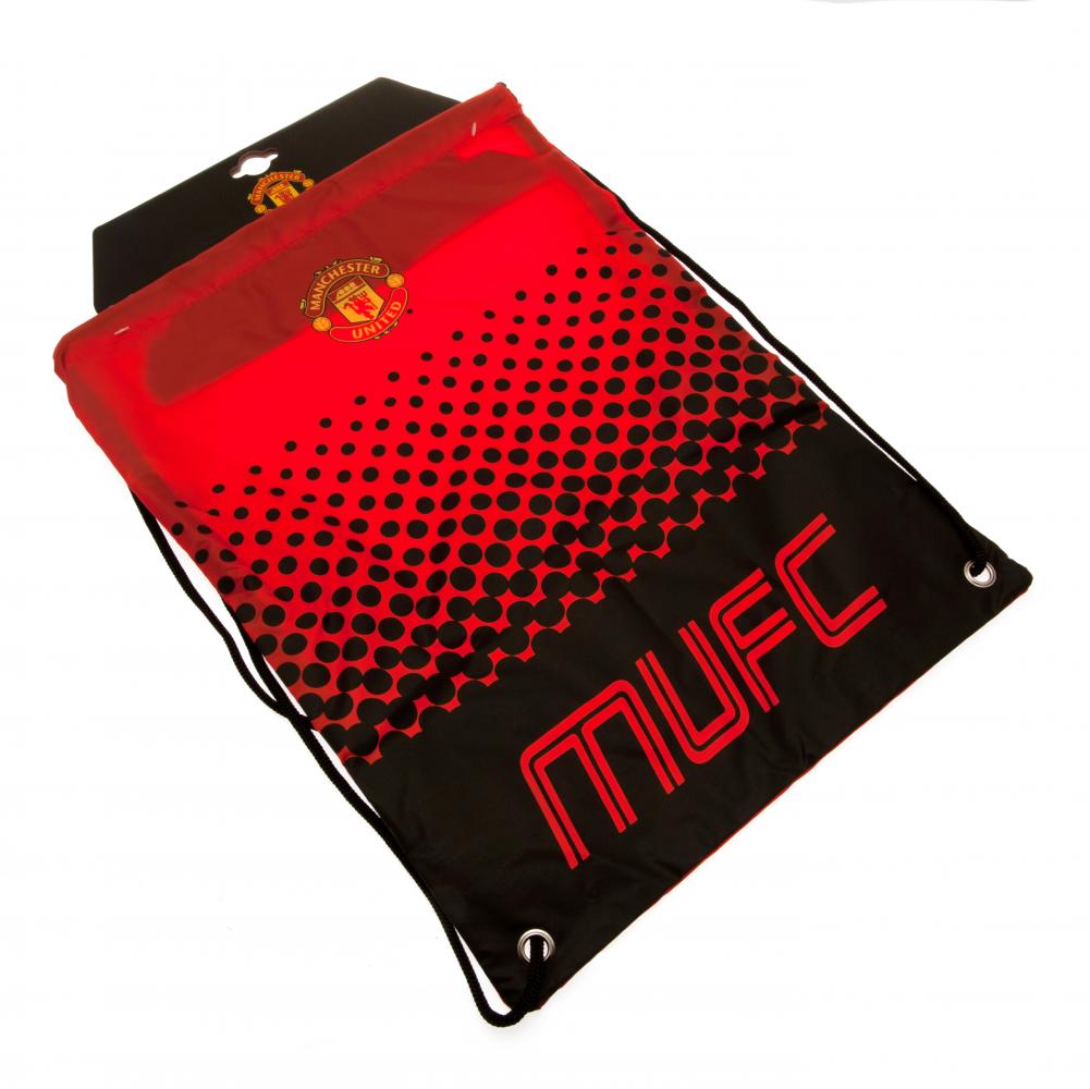 Manchester United Football Club Faded Design Polyester Gym Sports Bag for Fitness