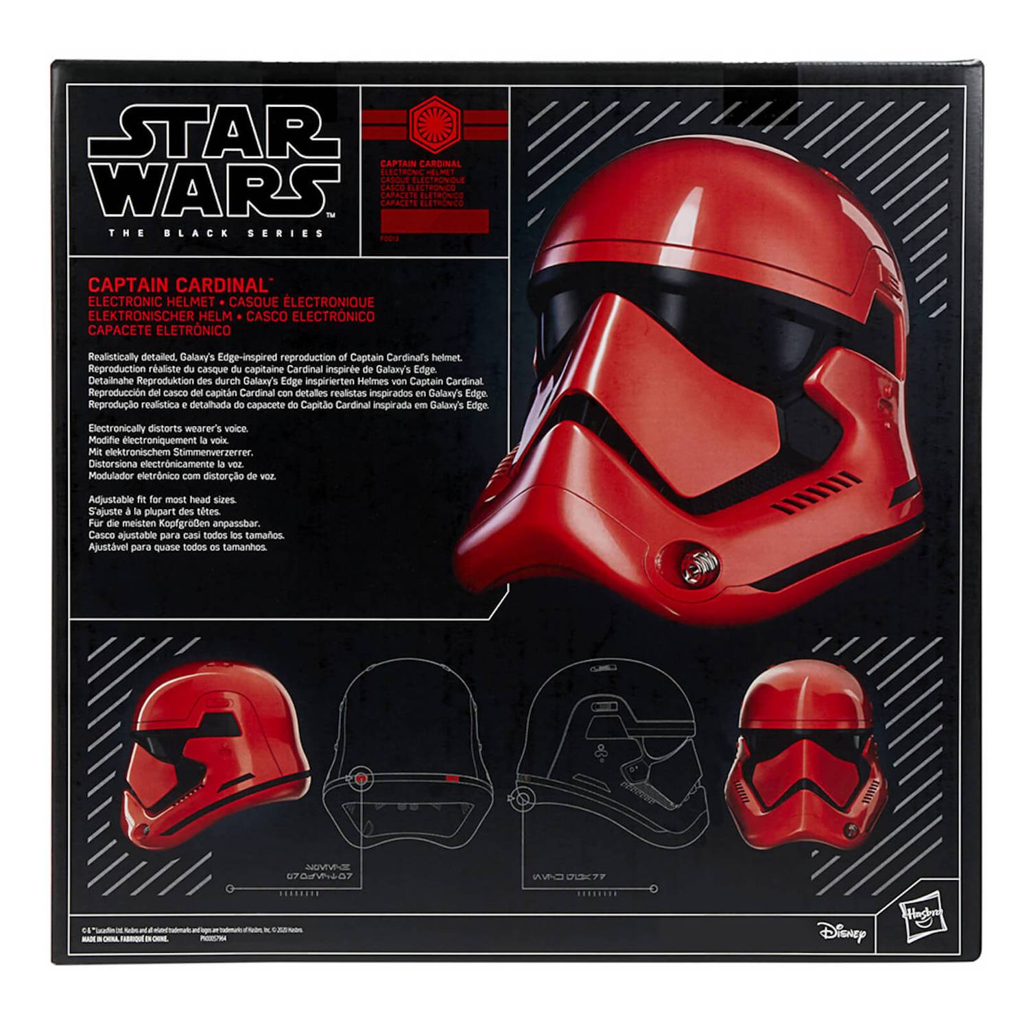 Hasbro Star Wars The Black Series Galaxy’s Edge Electronic Captain Cardinal Helmet for Role - Playing and Collecting