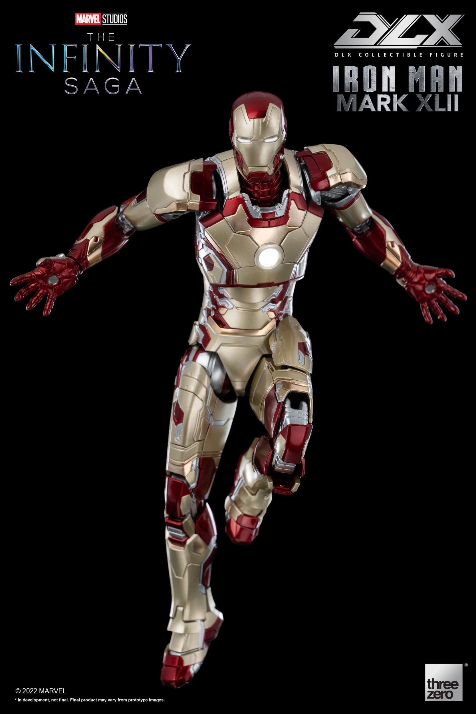 Marvel The Infinity Saga Deluxe Iron Man Mark 42 1/12 Scale Collectible Figure for Fans