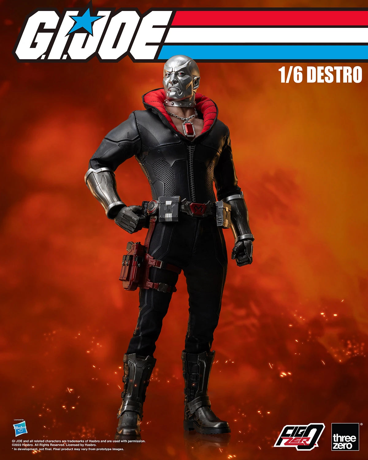 Threezero's G.I. Joe FigZero 1/6 Scale Collectible Action Figure of Destro, the Notorious Arms Dealer