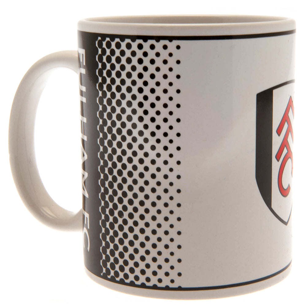 Fulham FC Ceramic Coffee Mug with Fade Design and White Handle