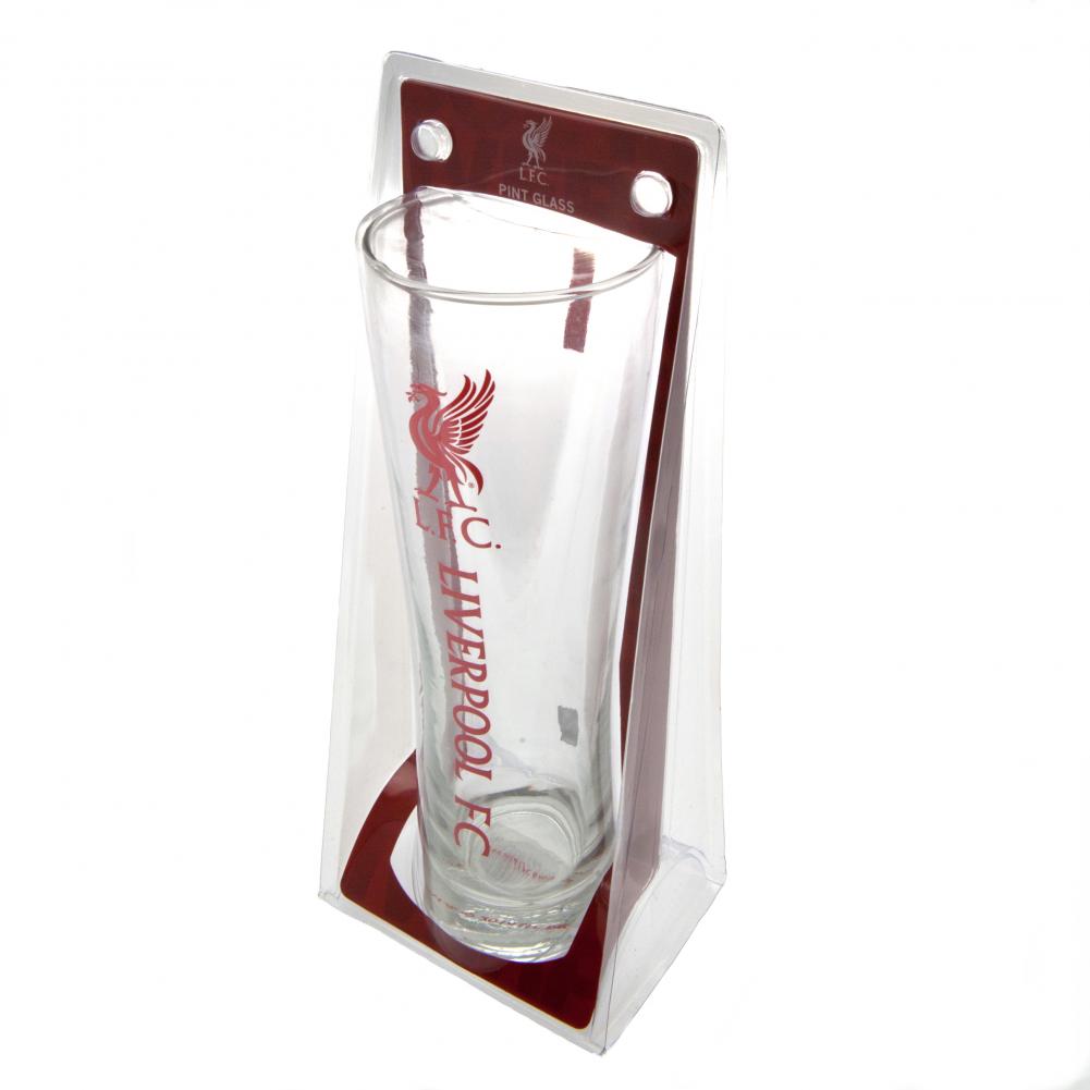Officially Licensed Liverpool FC Tall and Slender Pilsner Style Beer Drinking Glass