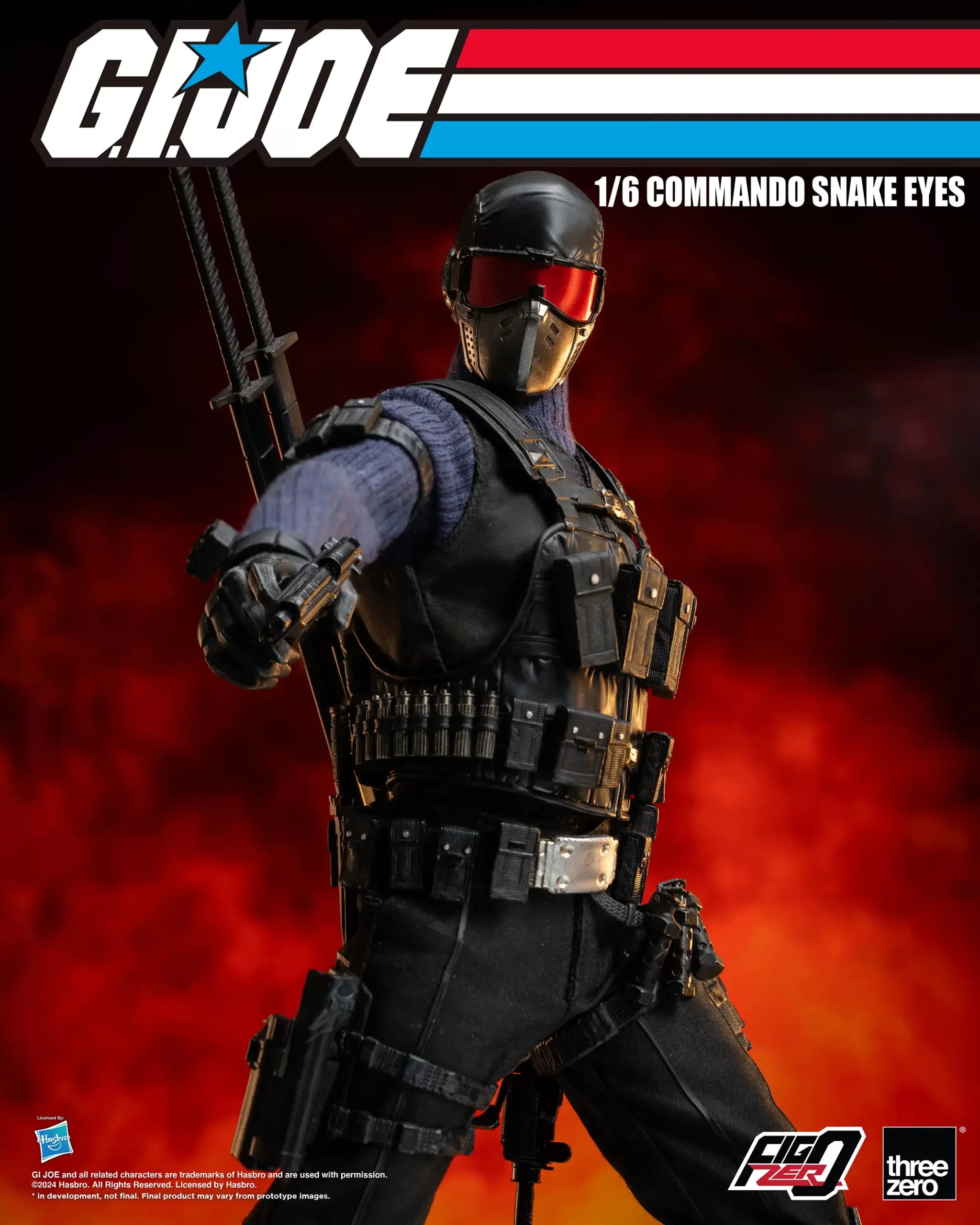 Threezero's FigZero 1/6 Scale G.I. Joe Commando Snake Eyes Collectible Figure
