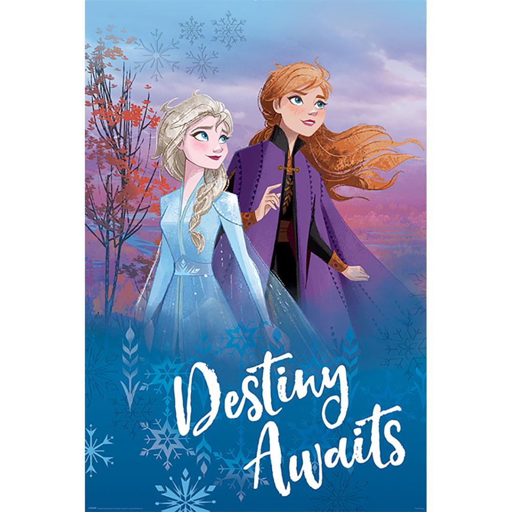 Frozen 2 High - Res Rolled Maxi Poster with Destiny Awaits Text