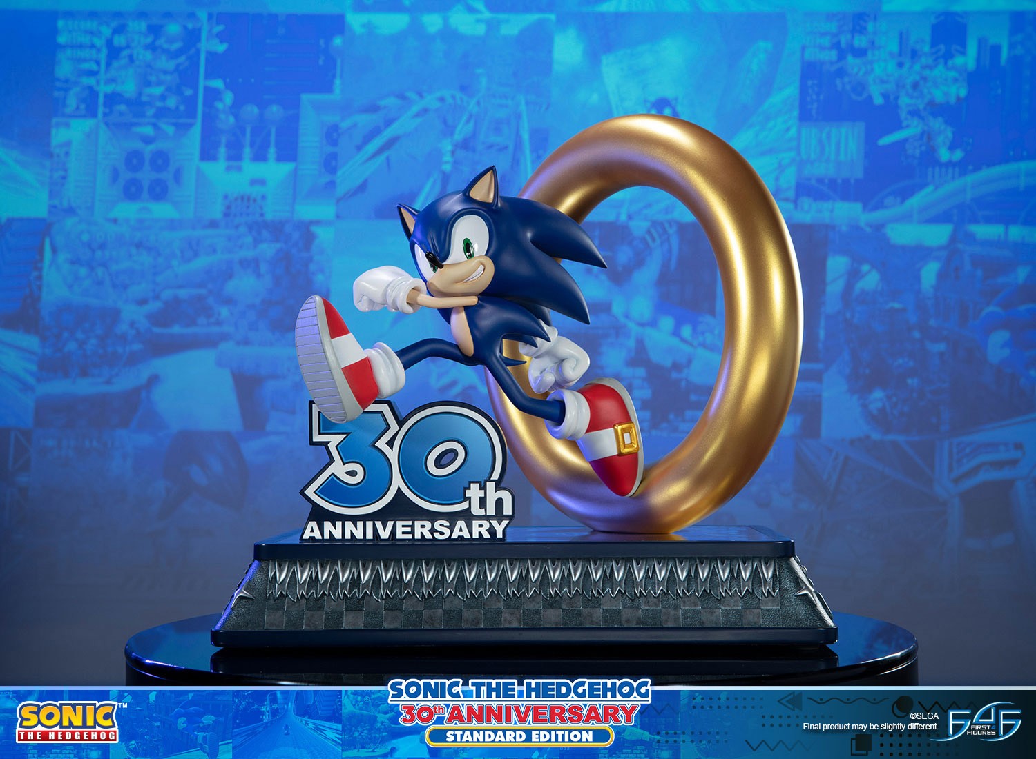 First4Figures Collectible Sonic The Hedgehog 30th Anniversary Sonic Statue for Gaming Enthusiasts