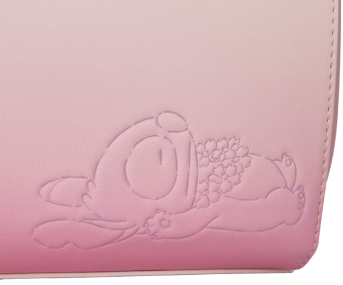 Loungefly Disney Soft Pink Stitch and Angel Adjustable Crossbody Bag
