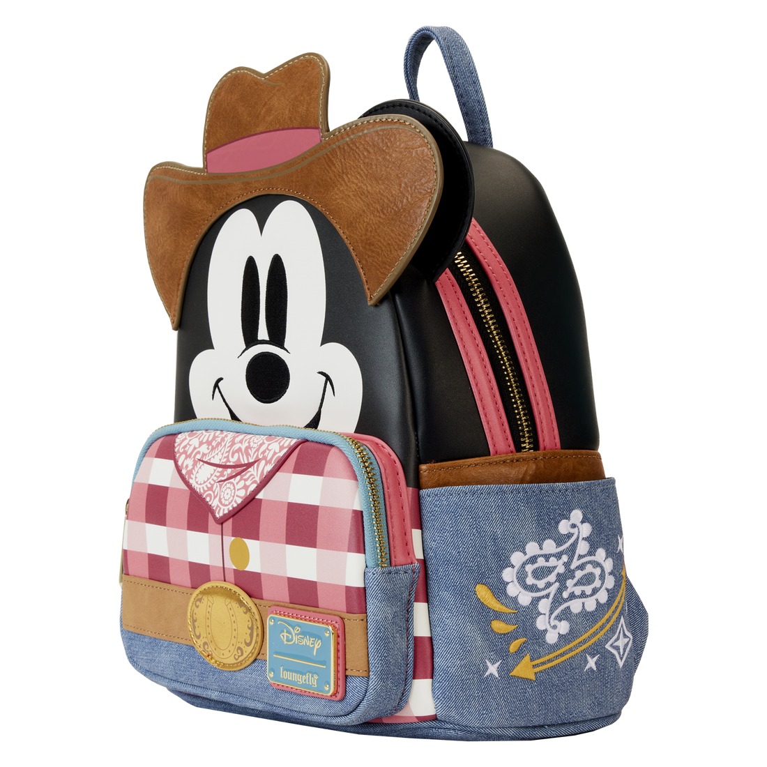 Loungefly Disney Cosplay-Style Mini Backpack Featuring Western Mickey Mouse