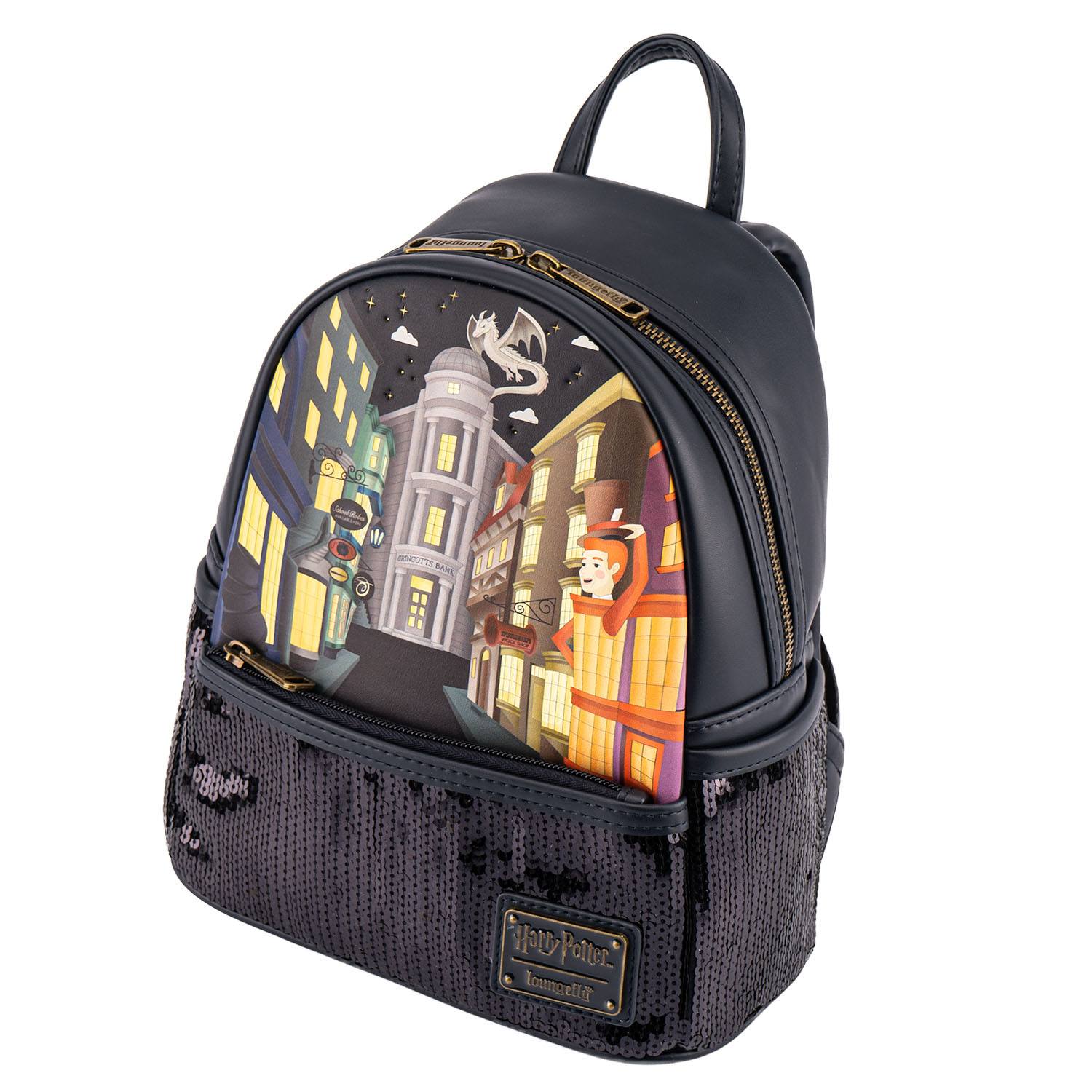 Loungefly Harry Potter Diagon Alley Sparkling Sequin Mini Backpack