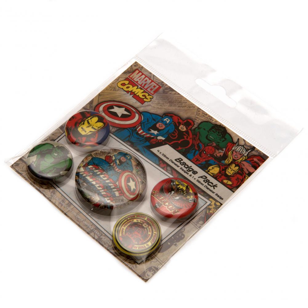 Assorted Size Marvel Comics Button Badge Set with Eye - catching Designs