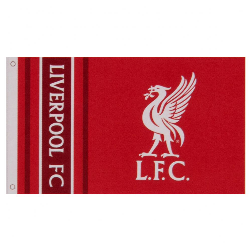 Authentic Liverpool FC Wordmark Polyester Supporters Flag for Display