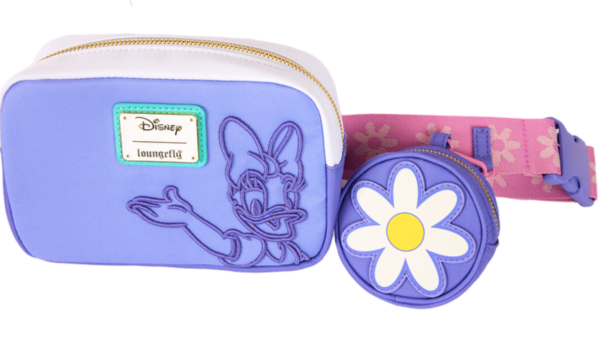 Loungefly Disney Daisy Duck Themed Nylon Adjustable Sling Shoulder Bag for Fashion Lovers