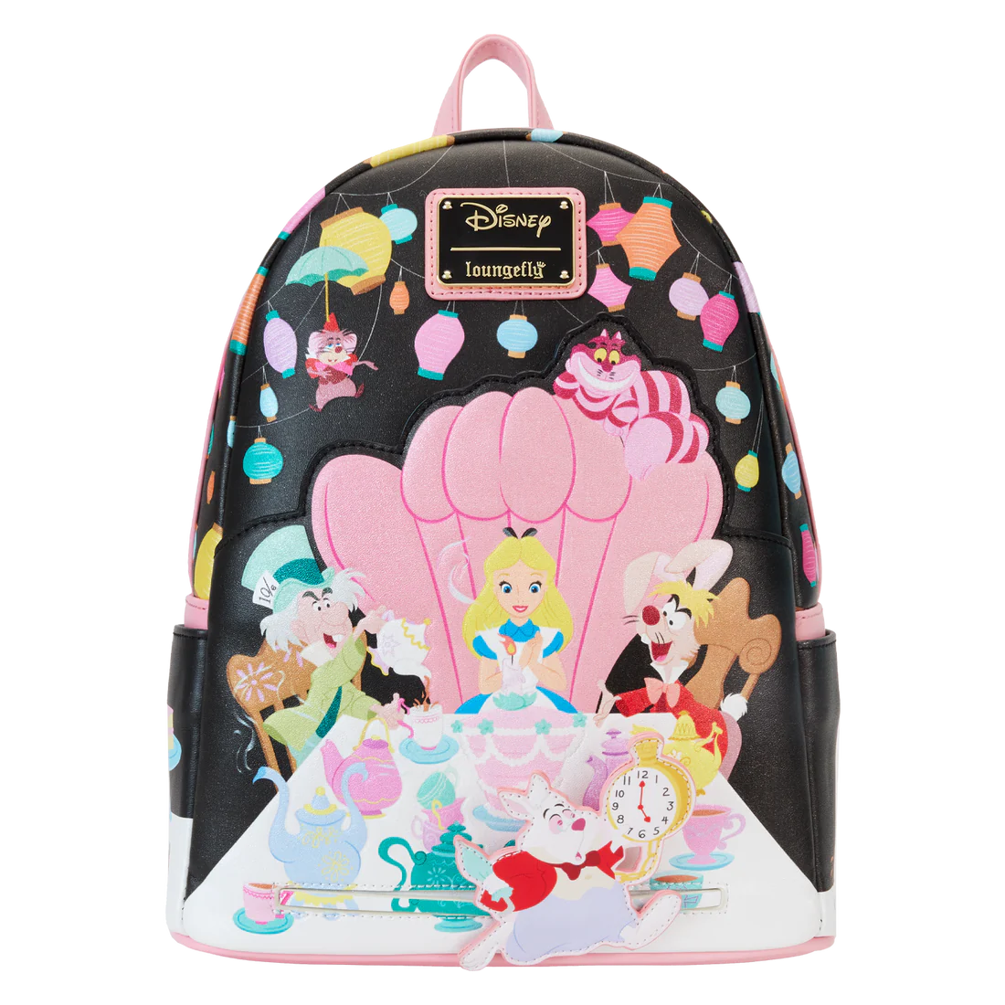 Loungefly Branded Disney Themed Alice In Wonderland Unbirthday Celebration Mini Backpack for Disney Fans