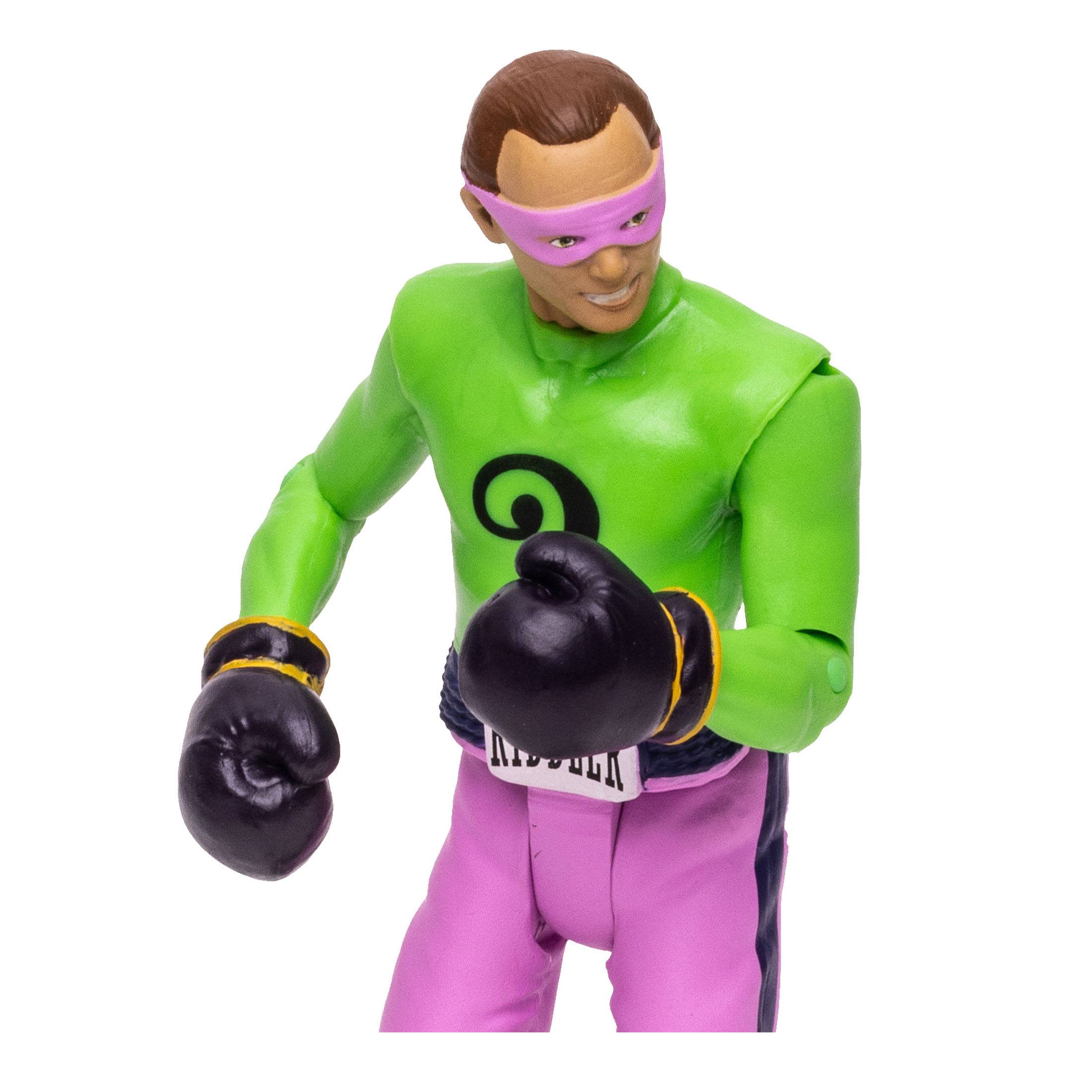 McFarlane DC Retro Collectible - 1960s Batman TV Show Inspired Riddler Boxing Action Figure for Posing and Play