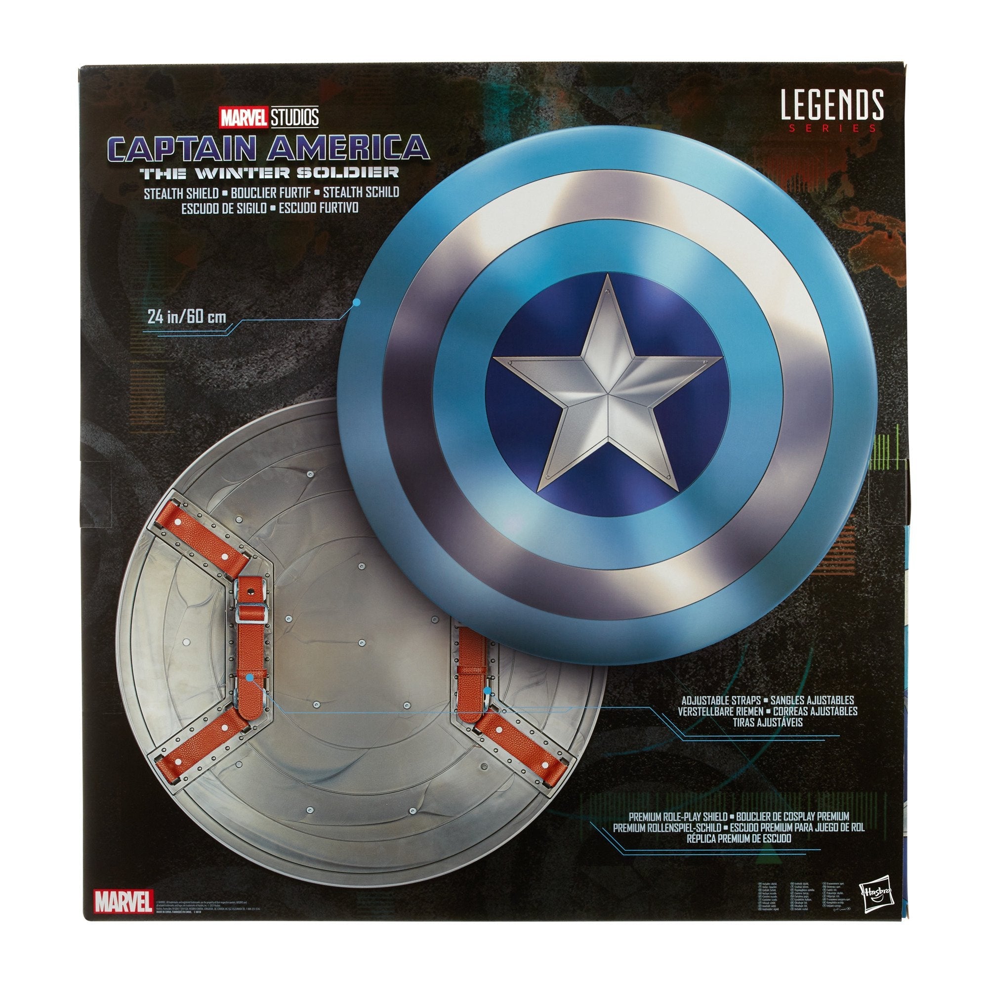 Full-Size Replica of Marvel Legends Captain America's Stealth Shield for Collectors and Fans