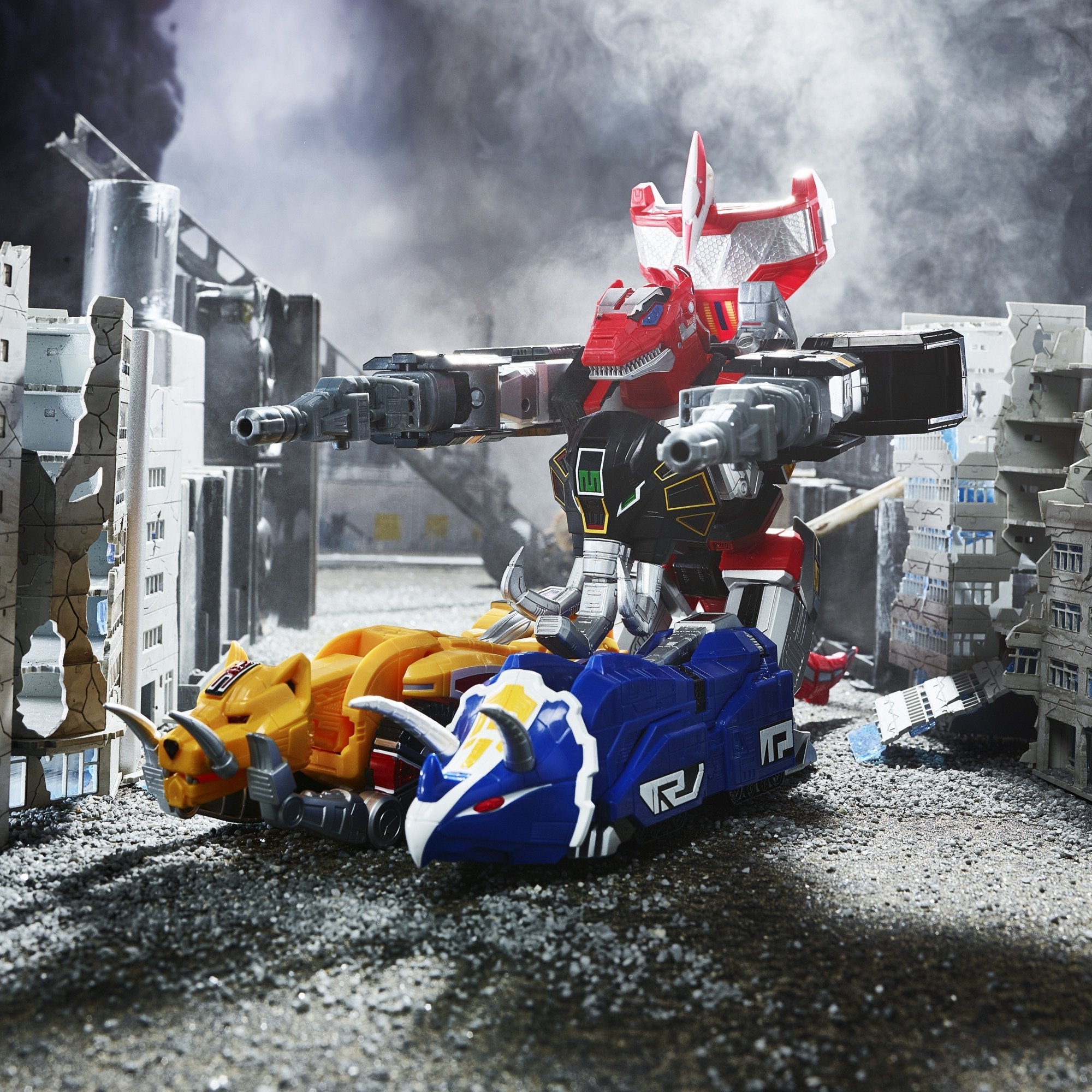 Hasbro Power Rangers Lightning Collection Premium Collectible Zord Ascension Project Mighty Morphin Dino Megazord Figure Set