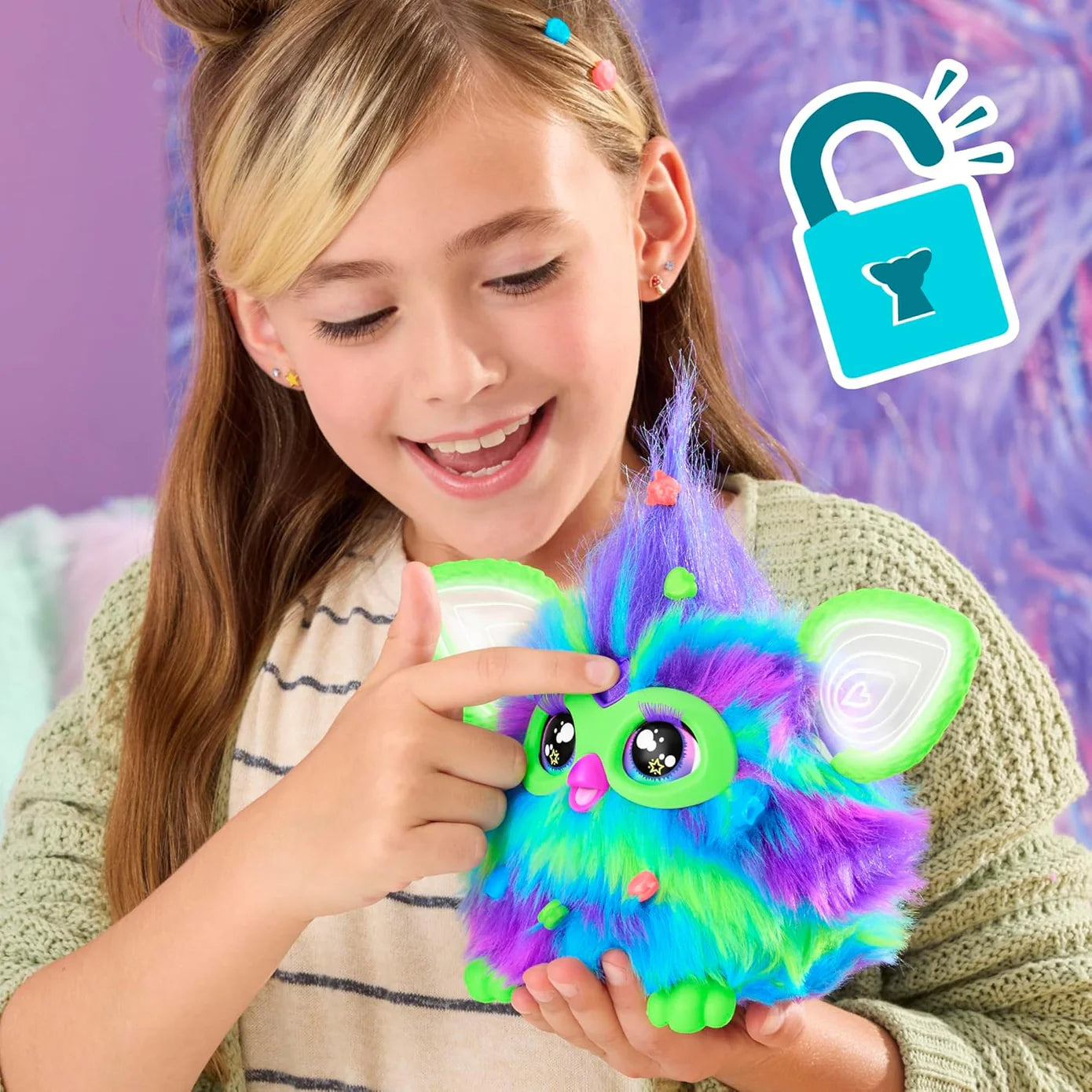 Aurora Glow-in-the-Dark Interactive Plush Toy - Furby for Girls and Boys