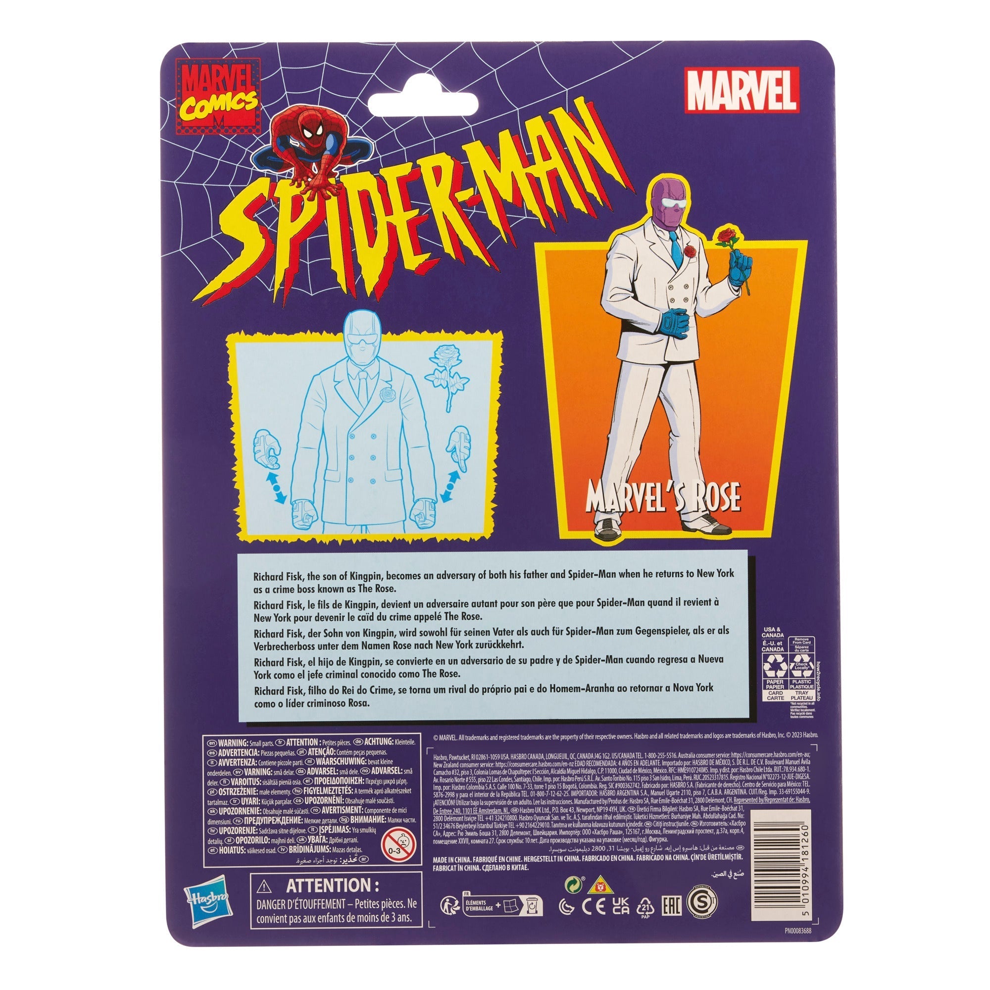 Retro-Styled 6-Inch Marvel Legends Marvel's Rose Action Figure