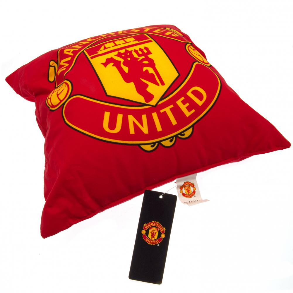 Vibrant Red Manchester United Football Club Decorative Cushion