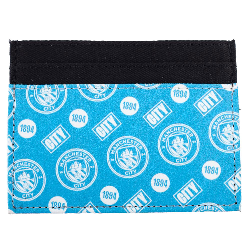 Manchester City Colorful Iconic Canvas Card Holder for Various Cards