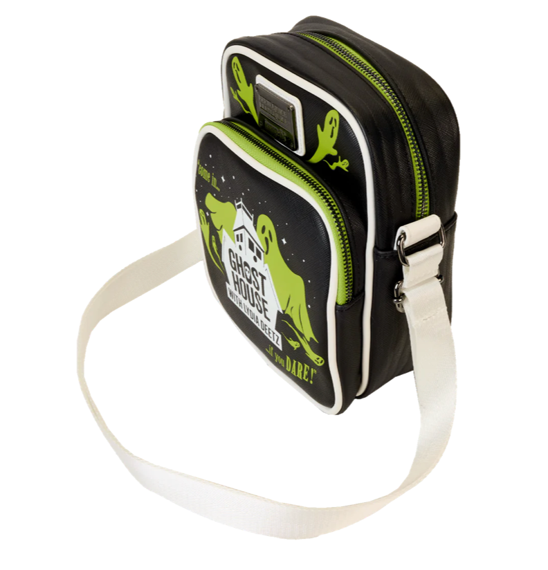 Loungefly Licensed Warner Bros Beetlejuice 2 Themed Ghost House Crossbody Shoulder Bag for Fashionable Carry