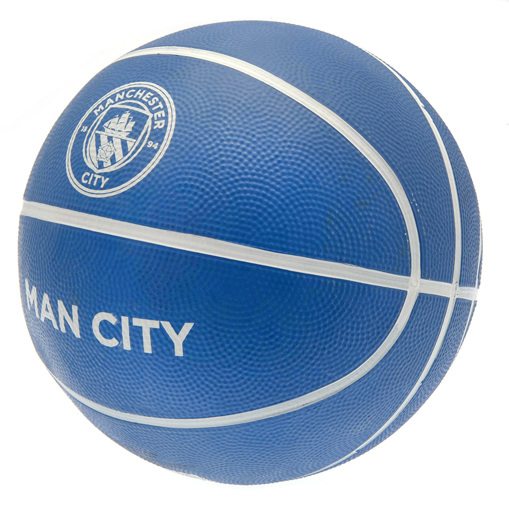 Sky Blue and White Manchester City Football Club Basketball for Sports Enthusiasts