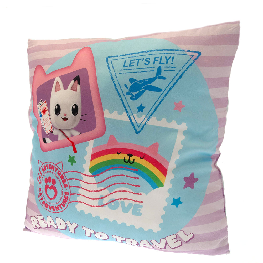Colorful Gabby's Dollhouse Polyester Cushion with Travel Designs