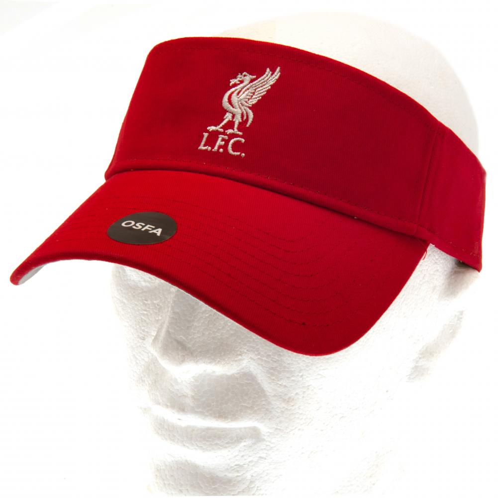 Lightweight Red Garment-Washed Cotton Liverpool FC Summer Visor Cap