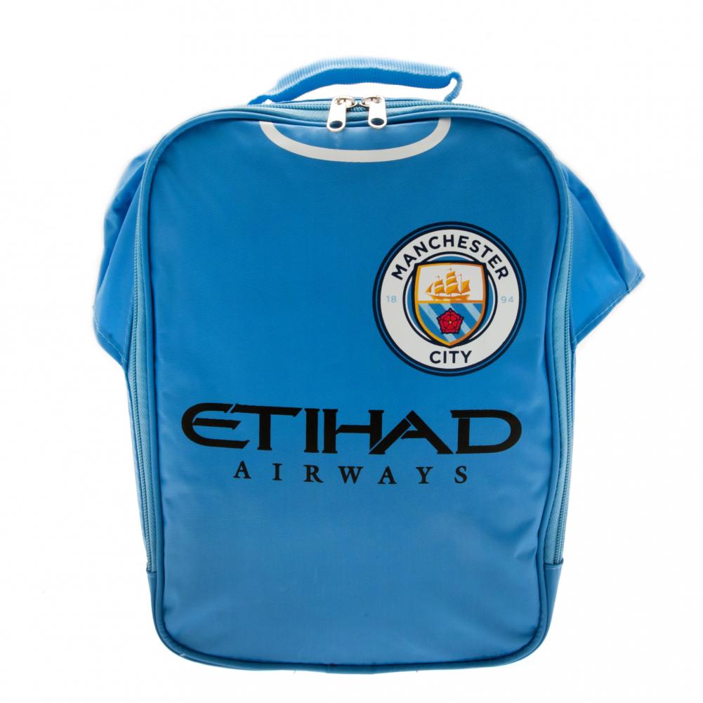 Manchester City Football Club Kit Inspired Lunch Bag with Double - Zip Design