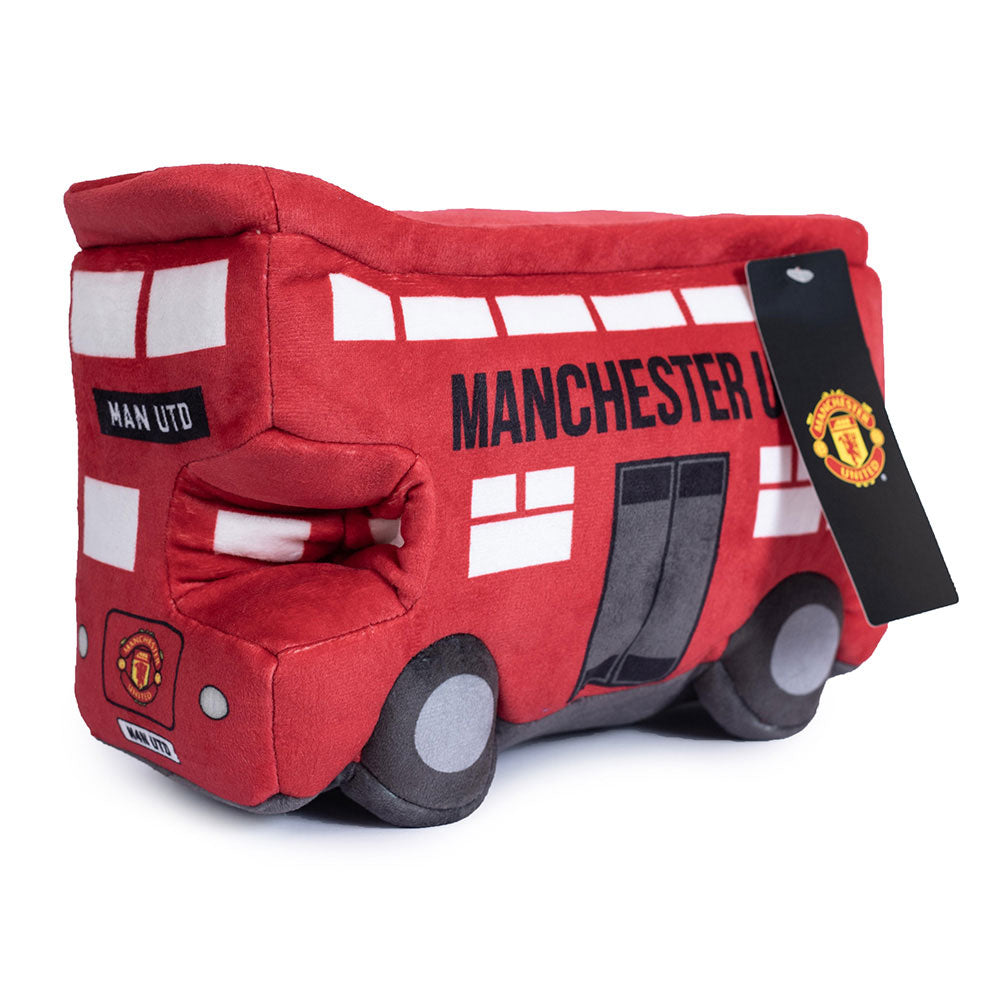 Vibrant Red Manchester United Soft Plush Bus Toy