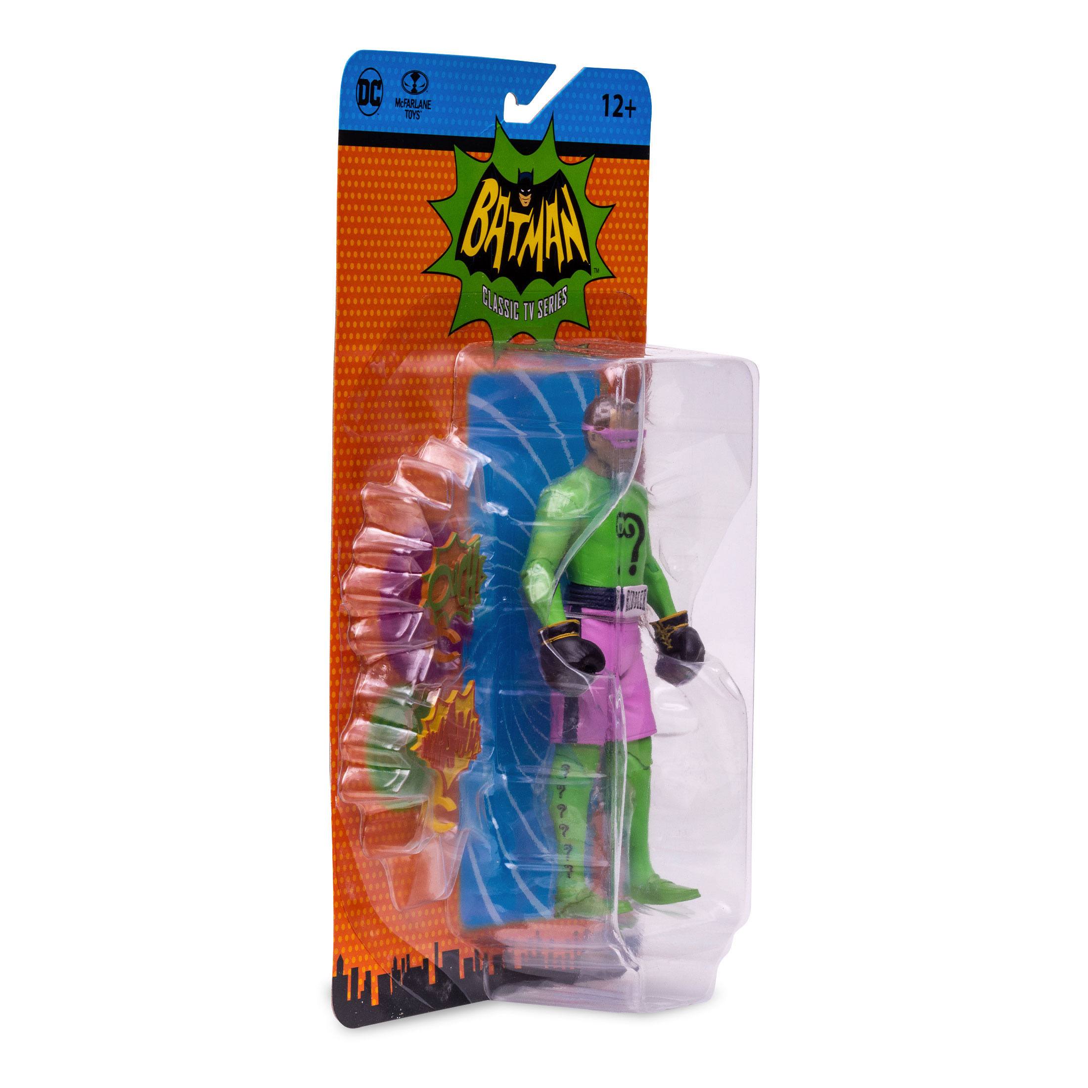 McFarlane DC Retro Collectible - 1960s Batman TV Show Inspired Riddler Boxing Action Figure for Posing and Play