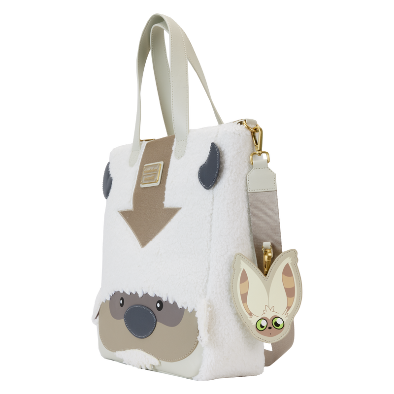 Loungefly Nickelodeon Avatar The Last Airbender Appa The Flying Bison Cosplay Style Plush Tote Bag with Detachable Momo Plush Charm