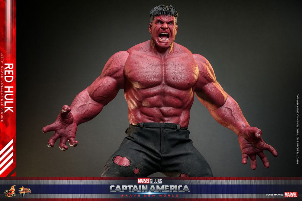 Hot Toys 1/6th Scale Collectible Action Figure of Red Hulk from Captain America: Brave New World