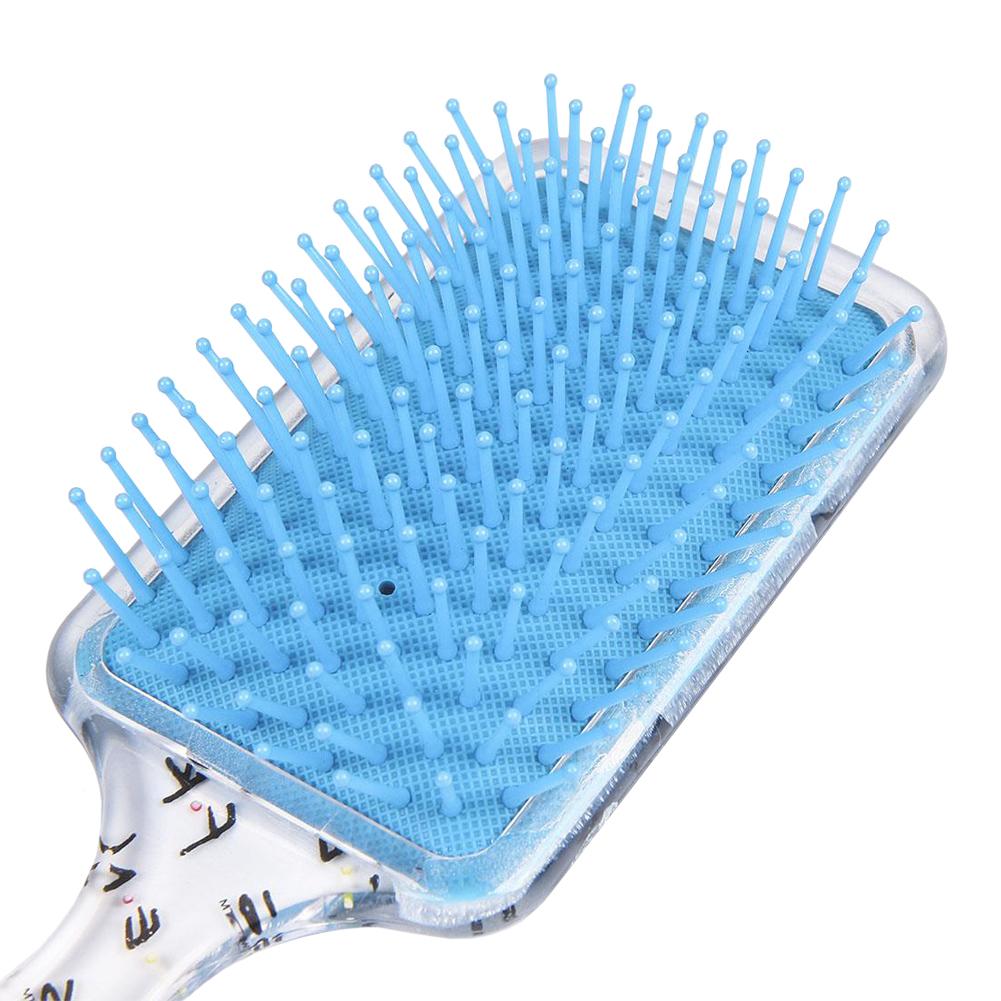 Friends Themed Clear Plastic Hair Brush with Blue Cushioned Pad and Logo Design