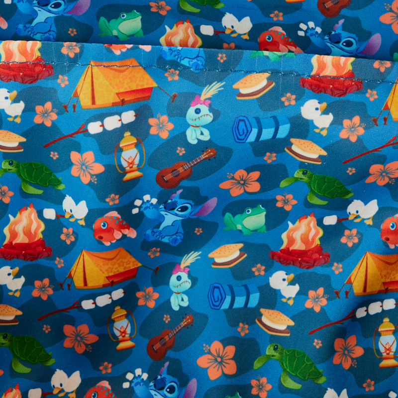 Loungefly Disney Mini Nylon Backpack with Stitch Camping Cuties All - Over Print