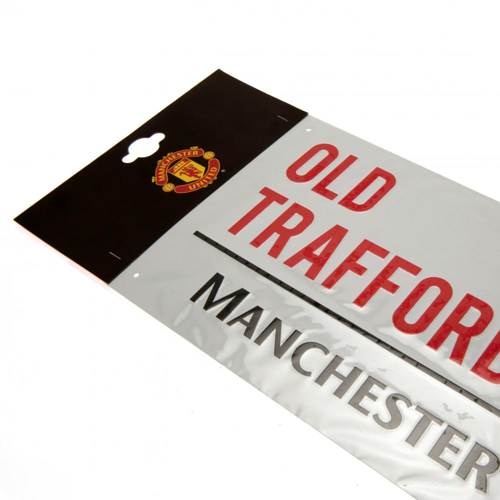 Manchester United Football Club Old Trafford Authentic Stamped Metal Wall Decor Street Sign